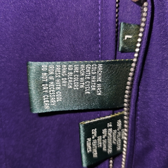 Black Or Purple Reversible Puffer Vest  Lauren By Ralph Lauren - Picture 7 of 9
